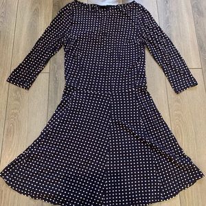 Topshop Pockdot Dark Blue Dress Size 4